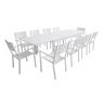 Conjunto de jardín extensible VENEZIA 180-300 en aluminio 10 plazas - blanco