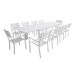Conjunto de muebles de jardín extensible VENEZIA de 10 asientos Conjunto de muebles de jardín extensible VENEZIA de 10 asientos Blanco