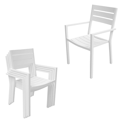 Conjunto de jardín extensible VENEZIA 180-300 en aluminio 10 plazas - blanco