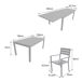 Conjunto de muebles de jardín extensible VENEZIA de 10 asientos Conjunto de muebles de jardín extensible VENEZIA de 10 asientos Blanco