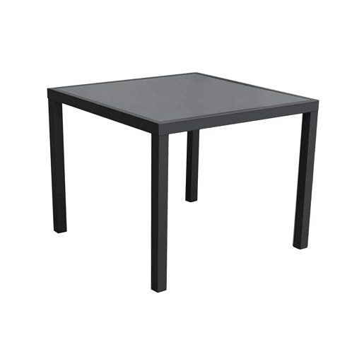 Conjunto de jardín BERGAMO en textileno gris 4 plazas - aluminio antracita