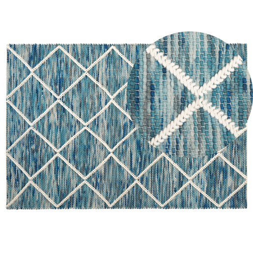 Tapete BELENLI Azul 140 x 200 cm Lã