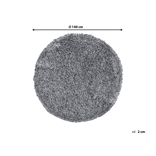 Tapete felpudo CIDE PretoBranco ø 140 cm