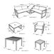 Conjunto de muebles de jardín modulares IBIZA de 7 plazas Conjunto de muebles de jardín modulares IBIZA de 7 plazas Azul