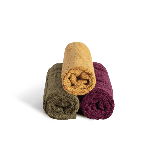 Pack de 3 panos de cozinha 100% algodão turco 50x50cm (marrom-laranja-marrom) Donegal Collections