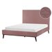 Beliani Cama Terciopelo BAYONNE 151x212 Beliani Cama Terciopelo BAYONNE 151x212 Rosa Talco