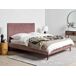 Beliani Cama Terciopelo BAYONNE 151x212 Beliani Cama Terciopelo BAYONNE 151x212 Rosa Talco