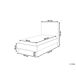 Beliani Cama Terciopelo BAYONNE 101x212 Beliani Cama Terciopelo BAYONNE 101x212 Blanco/ Beige