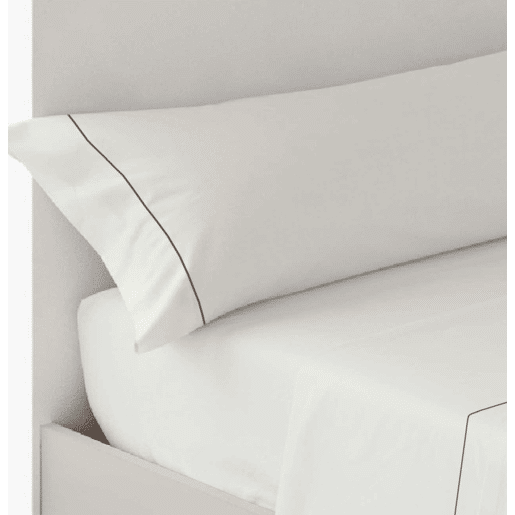 Conjunto de lençóis lisos de três peças Bege 120cm cama Donegal Collections