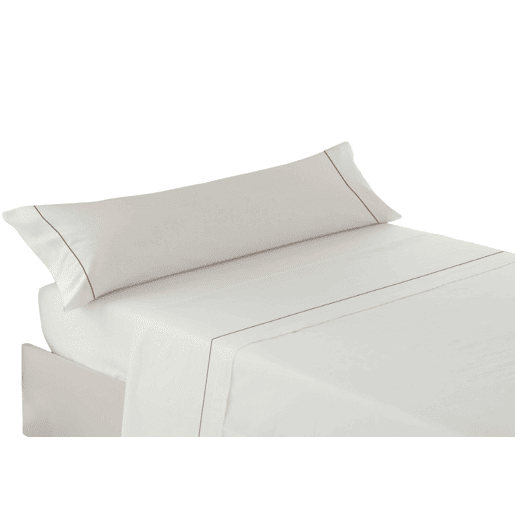Conjunto de lençóis lisos de quatro peças Bege 160cm cama Donegal Collections