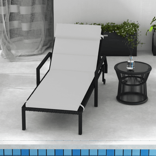 Outsunny Almofada para Espreguiçadeira 196x63x6 cm Almofada para Espreguiçadeira de Algodão com Tecido Repelente à Água Almofada de Assento e Encosto para Jardim Varanda Cinza Claro