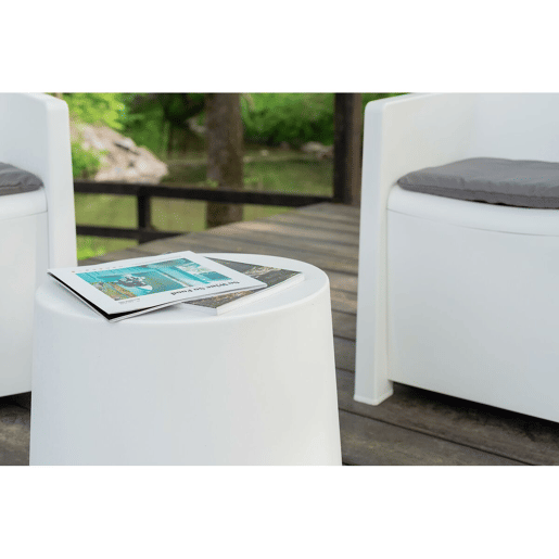 Conjunto de Mesa com 2 Poltronas IPAE Progarden Luna sluc06bg Branco Jardim (3 Peças)