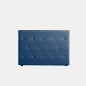 Cabeceira Estofada VENICE Pele Sintética 130x115x12 cm - AZUL ESCURO - Moonia