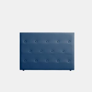 Cabeceira Estofada VENICE Pele Sintética 220x115x12 cm - AZUL ESCURO - Moonia