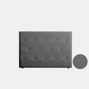 Cabeceira Estofada VENICE Pele Sintética 115x115x12 cm - CINZA ESCURO - Moonia