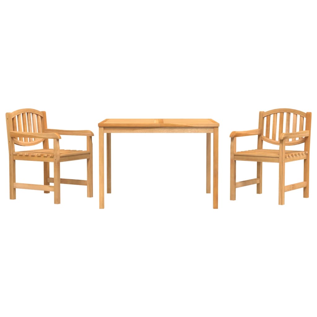 Juego de comedor para jardin 3 piezas madera maciza de teca