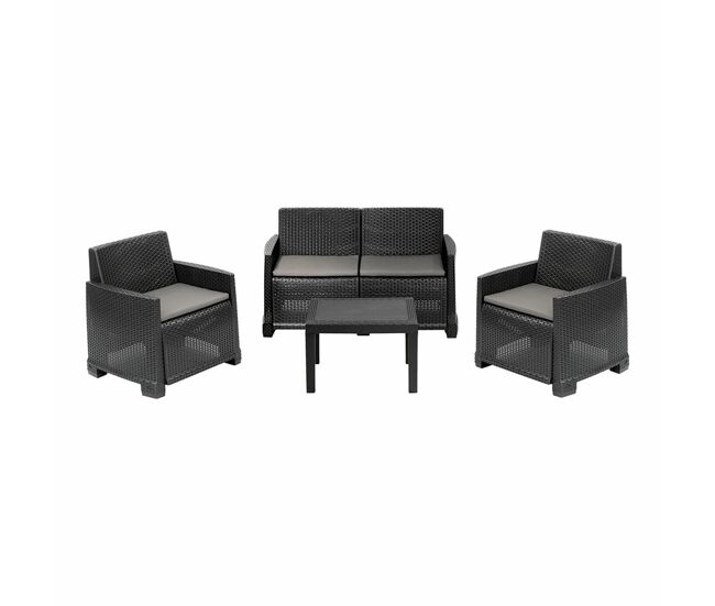 Muebles de jardín ipae progarden iseo isec04ag (4 piezas)