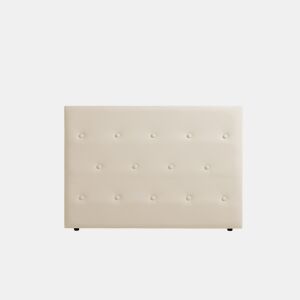 Cabeceira Estofada VENICE Pele Sintética 115x115x12 cm - Branco escuro - Moonia