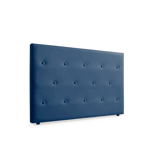Cabeceira Estofada VENICE Pele Sintética 190x115x12 cm - AZUL ESCURO - Moonia