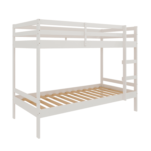 Cama de beliche de madeira branca 90x190cm