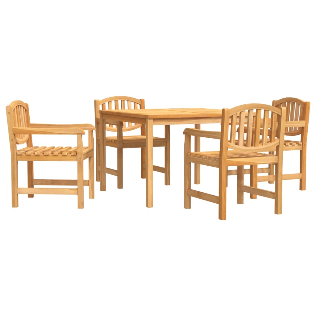 Juego de comedor para jardin 5 piezas madera maciza de teca