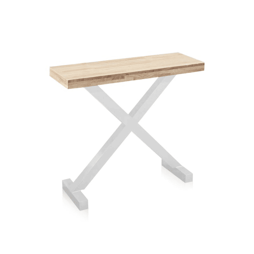 Recetor de consola Xeon Carvalho selvagem - Branco 90 x 80 x 30 cm