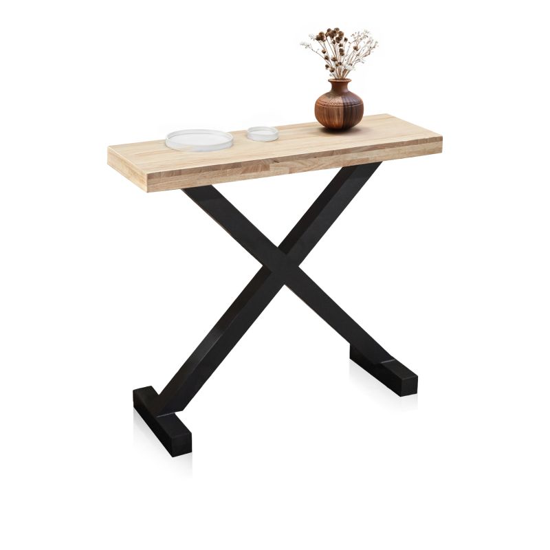 Recibidor consola xeon roble salvaje - negro 90 x 80 x 30 cm