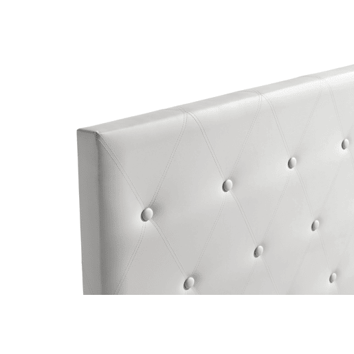 Cabeceira Estofada VENICE Pele Sintética 145x115x12 cm - CINZA CLARO - Moonia