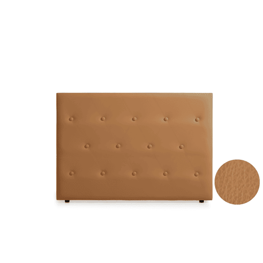 Cabeceira Estofada VENICE Pele Sintética 100x115x12 cm - Branco escuro - Moonia