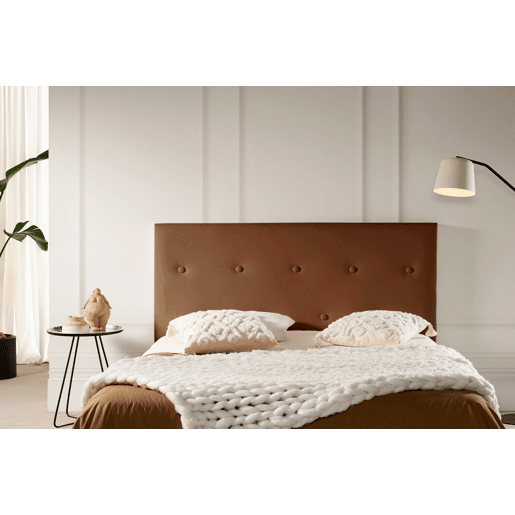 Cabeceira Estofada VENICE Pele Sintética 90x115x12 cm - CINZA ESCURO - Moonia