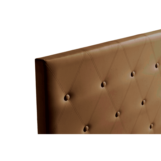 Cabeceira Estofada VENICE Pele Sintética 90x115x12 cm - CINZA ESCURO - Moonia