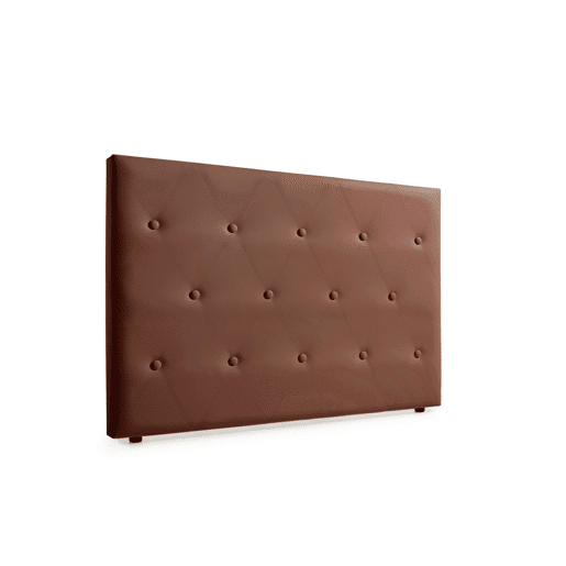 Cabeceira Estofada VENICE Pele Sintética 90x115x12 cm - CINZA ESCURO - Moonia
