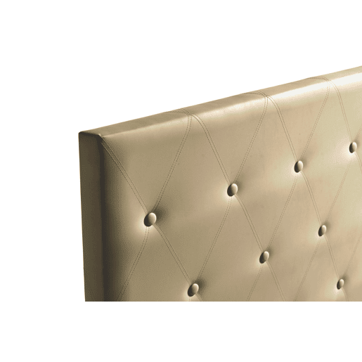 Cabeceira Estofada VENICE Pele Sintética 115x115x12 cm - Dourado - Moonia