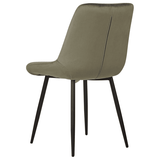 Conjunto de 2 cadeiras de jantar MELROSE Veludo Verde-oliva