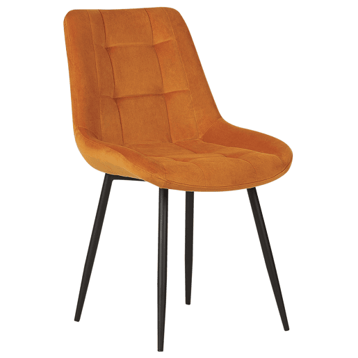 Conjunto de 2 cadeiras de jantar MELROSE Veludo Laranja