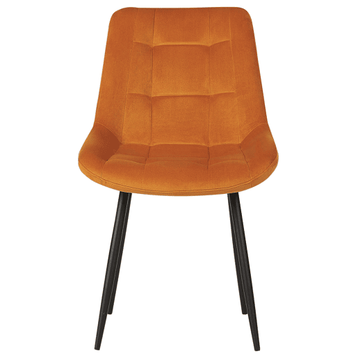 Conjunto de 2 cadeiras de jantar MELROSE Veludo Laranja
