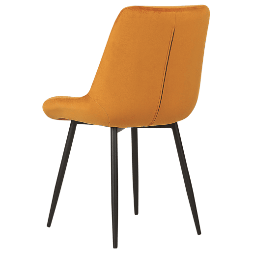 Conjunto de 2 cadeiras de jantar MELROSE Veludo Laranja