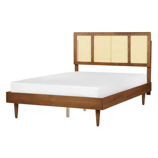 Beliani Cama Madeira de seringueira AURAY