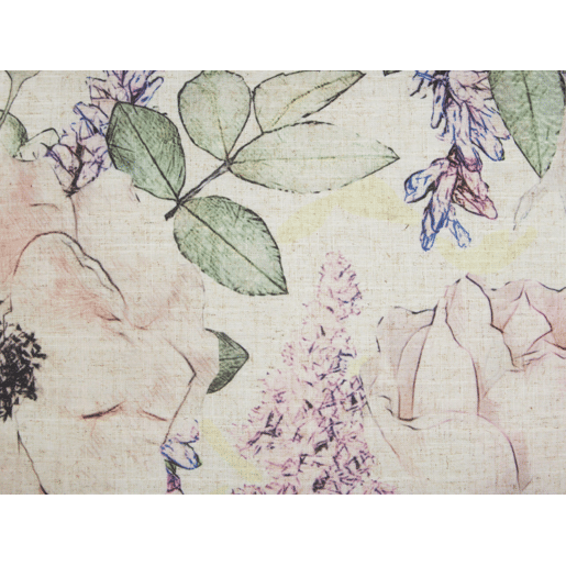 Conjunto de 2 almofadas decorativas ZAHRIYE 45 x 45 cm Violeta Padrão floral
