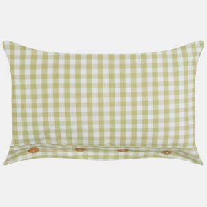 Almofada decorativa TALYA 40 x 60 cm Verde-oliva Quadriculado