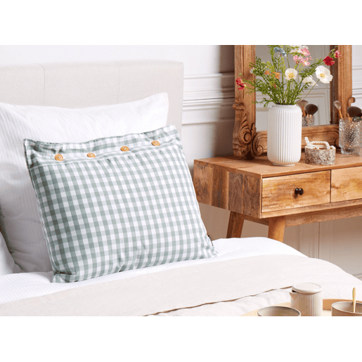 Almofada decorativa TALYA 40 x 60 cm Verde menta Quadriculado