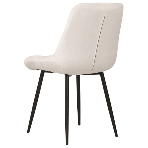 Conjunto de 2 cadeiras de jantar MELROSE Veludo Branco creme