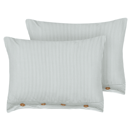 Conjunto de 2 almofadas decorativas SEBRINE 40 x 60 cm Verde menta Às riscas