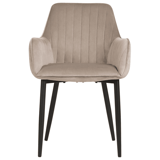 Conjunto de 2 cadeiras de jantar WELLSTON Veludo Taupe