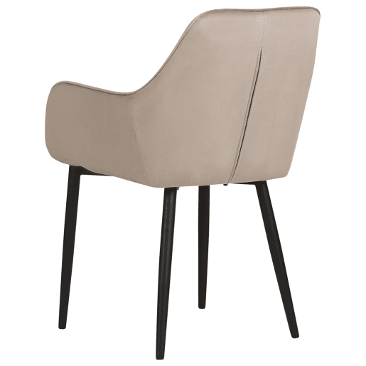 Conjunto de 2 cadeiras de jantar WELLSTON Veludo Taupe