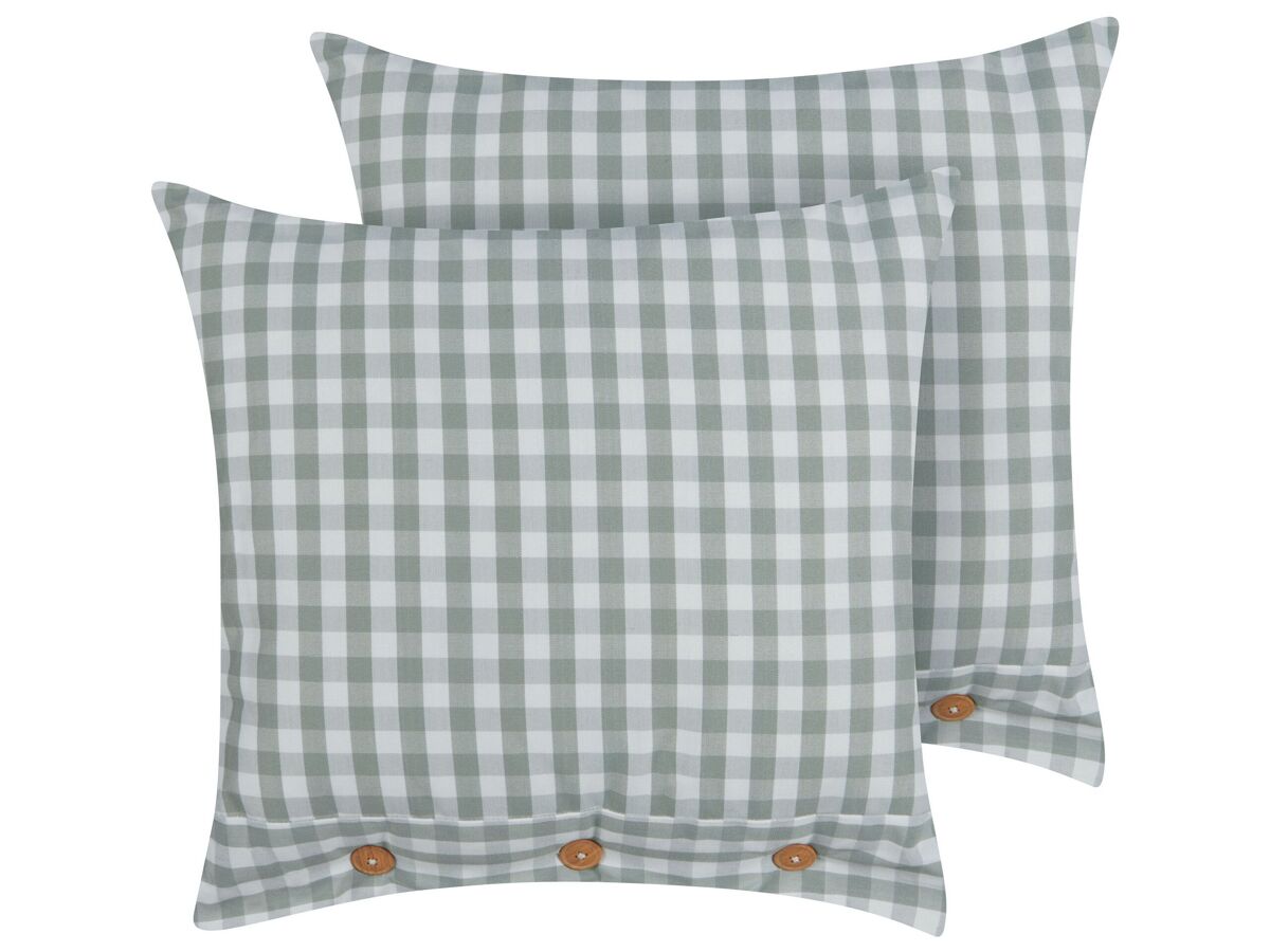 Beliani Cojín decorativo TALYA 45x45 Verde Oscuro