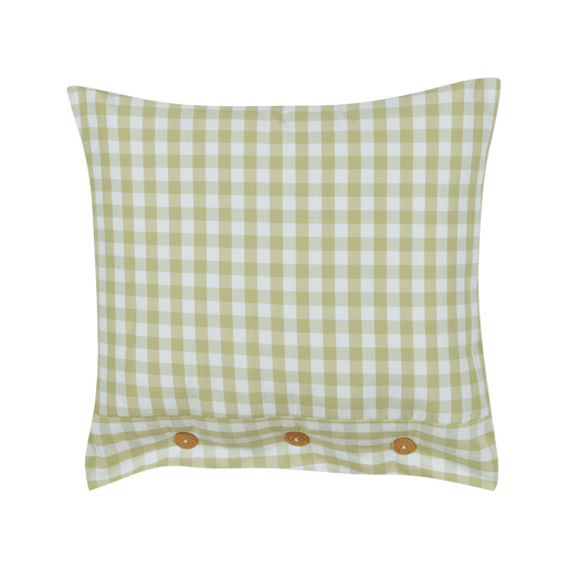 Conjunto de 2 almofadas decorativas TALYA 45 x 45 cm Verde-oliva Quadriculado