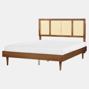 Cama Rattan AURAY 160 x 200 cm Castanho