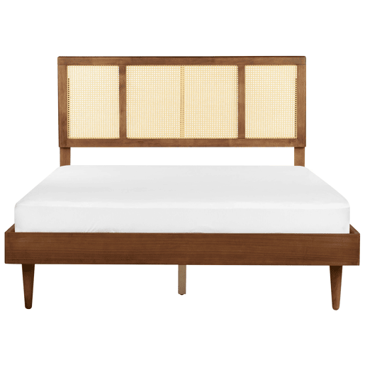 Cama Rattan AURAY 160 x 200 cm Castanho