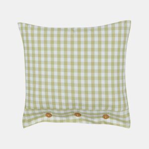Almofada decorativa TALYA 45 x 45 cm Verde-oliva Quadriculado